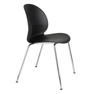 Fritz Hansen N02-10 Recycled Chair - 4 Leg Base black 
