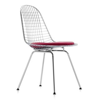 Vitra Eames DKX-5 Wire Chair Red Seat Pad