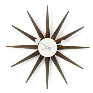 Vitra Sunburst Clock,  Walnut