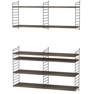 String Shelving Living Room Bundle L N walnut black 