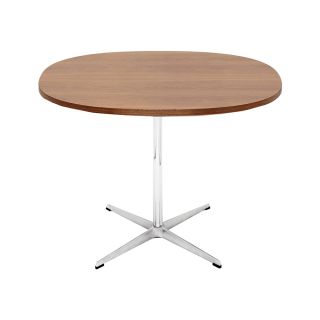 Fritz Hansen Table Series - Pedestal Leg walnut 