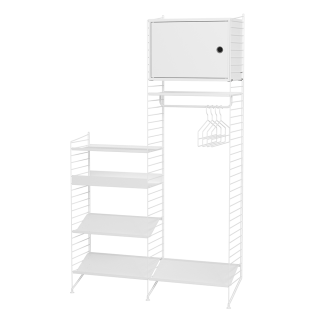 String Shelving Hallway Bundle U White