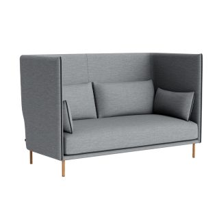 HAY Silhouette High Back Sofa Oak Legs & Black Piping