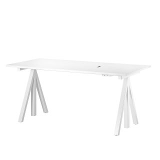 String Works Height Adjustable Desk white laminate