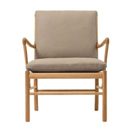 Carl Hansen OW149 Colonial Chair - Oiled Oak & Terra Leather Marble
