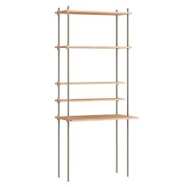 MOEBE Work Station S.200.1.E - Oak & Warm Grey