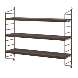 String Pocket Shelving - Dark Oak & Dark Brown