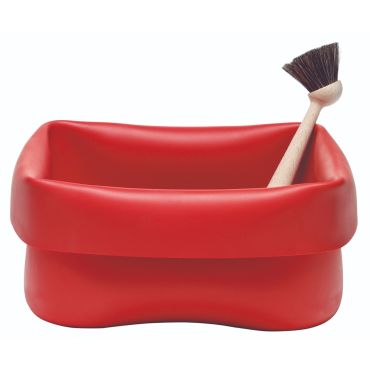 Normann Copenhagen Washing Up Bowl & Brush  - Red Ex Display