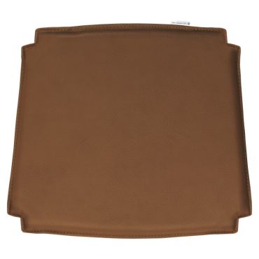 Carl Hansen CH24 Wishbone Chair Leather Seat Cushion Golden Brown - Loke 7050