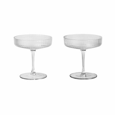 Ferm Ripple Champagne Saucer Set of Two
