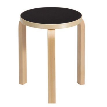 Artek 60 Stool - Black Linoleum
