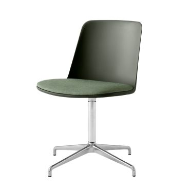 HW17 Rely Chair Bronze Green and Canvas 926 Polished Base