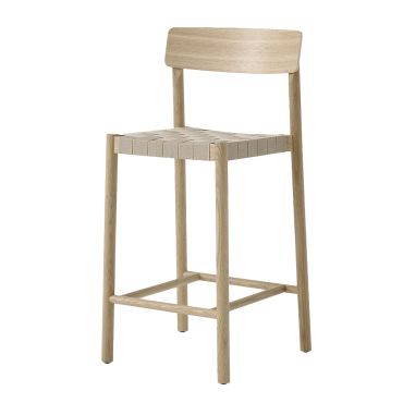 & Tradition Betty Counter Chair TK12 Lacquered Oak with Natural Webbing