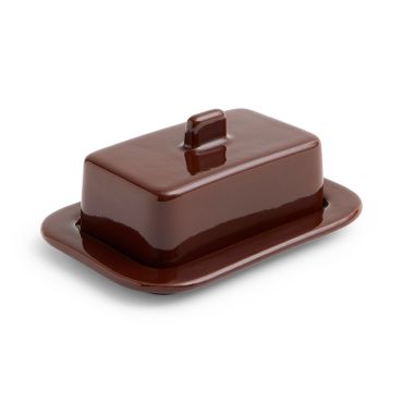 Hay Barro Butter Dish - Burgundy