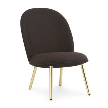Normann Copenhagen Ace Lounge Chair Dark Brown & Brass