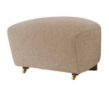 Audo Copenhagen Tired Man Ottoman. Smoked Oak legs, angled