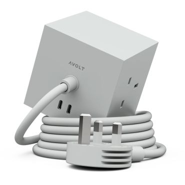 AVOLT Square 1 UK Power Extension Lead - Gotland Grey
