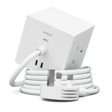 AVOLT x Martinelli Luce Square 1 Extension Lead - Opal White