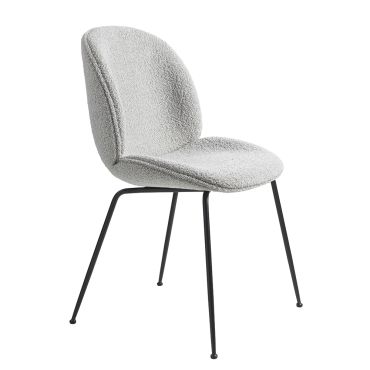 Gubi Beetle Chair, Black Metal Leg, Karakorum Upholstery
