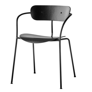 &Tradition Pavilion AV Dining Chair black lacquered oak 