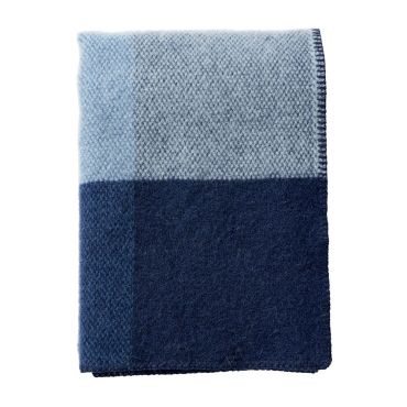 Klippan Brushed Lambswool Throw, Block Blue