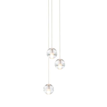 Bocci 14.03 Random Pendant - Clear & White