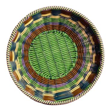 MAEGEN Woven Fruit Bowl - Brown & Green