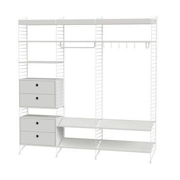 String Furniture Hallway Bundle H P white
