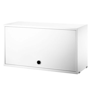 String Shelving Cabinet with Swing Door - White 
