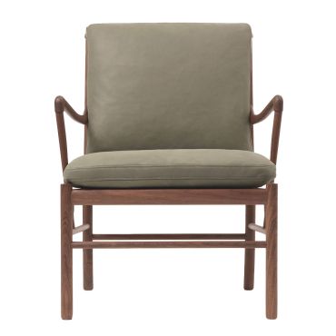 Carl Hansen & Son OE149 Colonial Chair, Oiled Walnut & Jade Terra Leather
