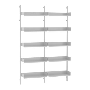 Case Furniture Slot Shelving Unit - Double 600 + 600 in deep blue.