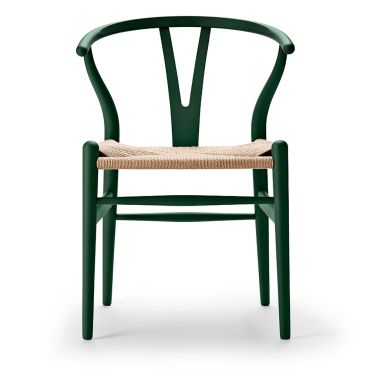Carl Hansen CH24 Painted Wishbone Chair Soft Green Natural Papercord