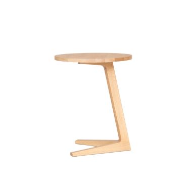 The Case Furniture Cross Side Table in oak finish.