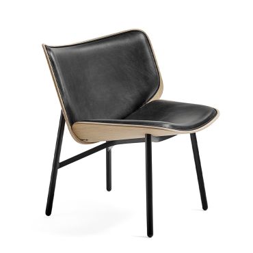 HAY Dapper Chair, Oak Shell, Black Leather