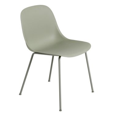 Muuto Fiber Side Chair, Tube Base - Dusty Green