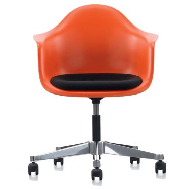  Vitra Upholstered PACC Swivel Armchair Rusty Orange