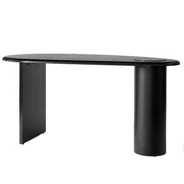 Audo Copenhagen The Eclipse Desk Dark Oiled Oak Side View Slant View