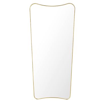 Gubi FA33 Rectangular Wall Mirror polished brass 