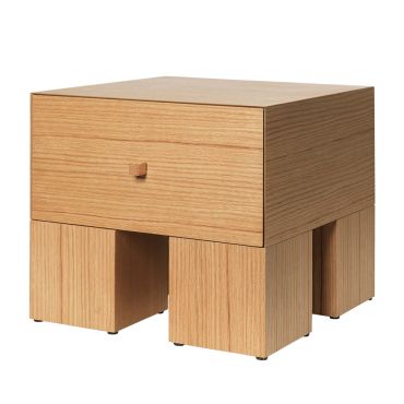 Ferm Living Kuben Bedside Table, Angle View