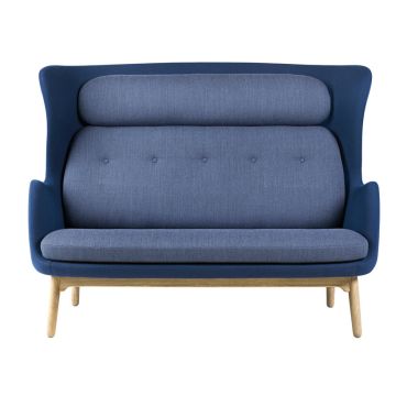 Fritz Hansen Ro Sofa - 2 Seater - Front Blue