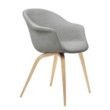 Gubi Bat Dining Chair - Fully Upholstered Wooden Base