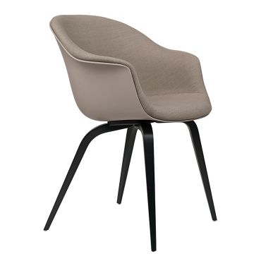 Gubi Bat Dining Chair - Front Upholstered Wooden Base