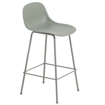 Muuto Fiber Bar Stool with Tube Base and Back