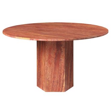 Gubi Epic Round Dining Table Burnt Red
