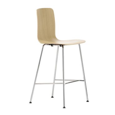 Vitra Hal Ply Counter Stool, Natural Oak