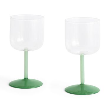HAY Tint Wine Glass - Set of 2 - Jade Green