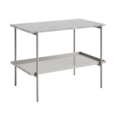 HAY Rebar Side Table - Rectangular ,grey, grey