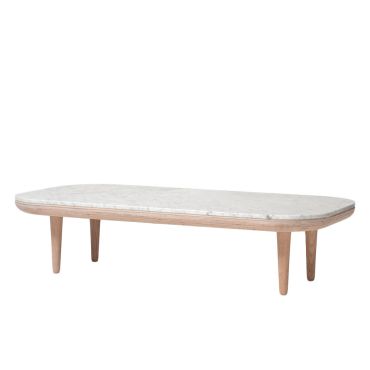 &Tradition Fly SC5 Table White Oiled Oak base w. honed Bianco Carrara marble 