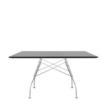Kartell Glossy Table - Square Stoneware Marble