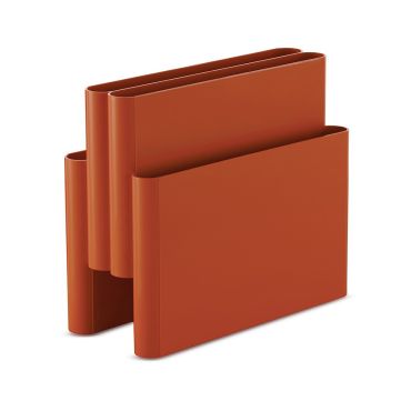 Kartell Magazine Rack Orange Slant View